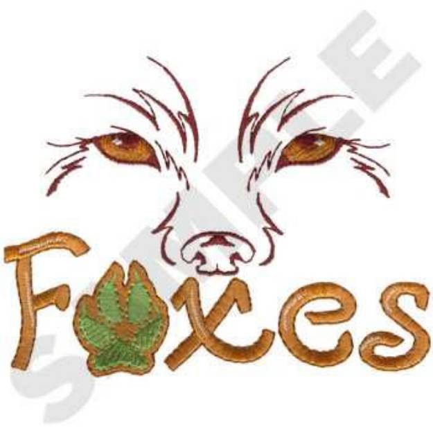 Picture of Foxes Mascot Machine Embroidery Design