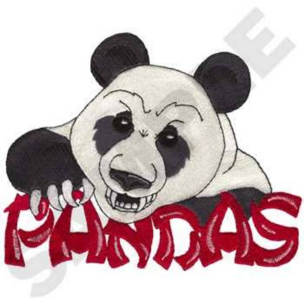 Picture of Pandas Mascot Machine Embroidery Design