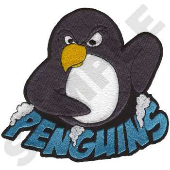 Penguins Mascot Machine Embroidery Design