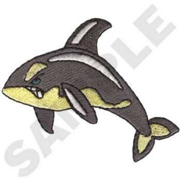 Picture of Killer Whale Mascot Machine Embroidery Design