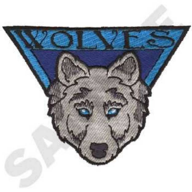 Picture of Wolves Mascot Machine Embroidery Design
