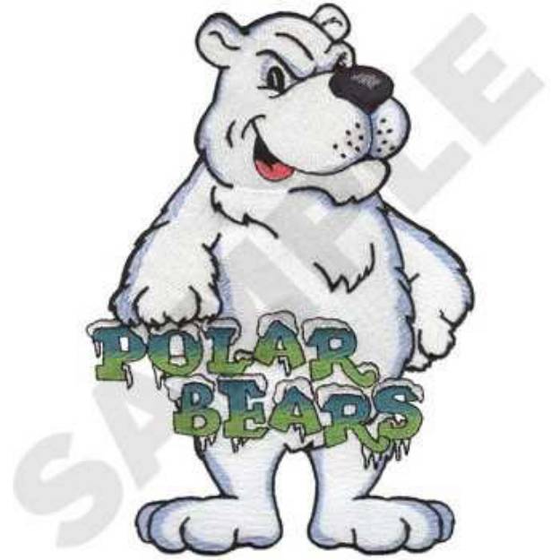 Picture of Polar Bears Mascot Machine Embroidery Design
