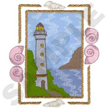 Lighthouse & Shells Machine Embroidery Design