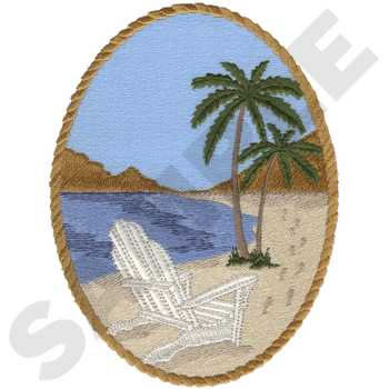 Beach Chair Machine Embroidery Design