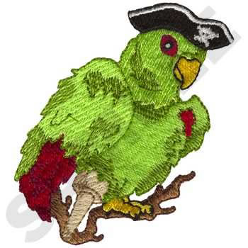 Parrot Pirate Machine Embroidery Design