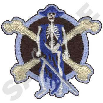 Pirate Skeleton Machine Embroidery Design