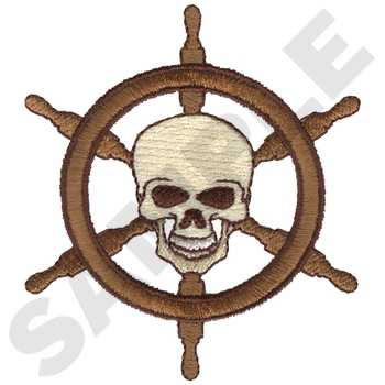 Pirate Wheel Machine Embroidery Design