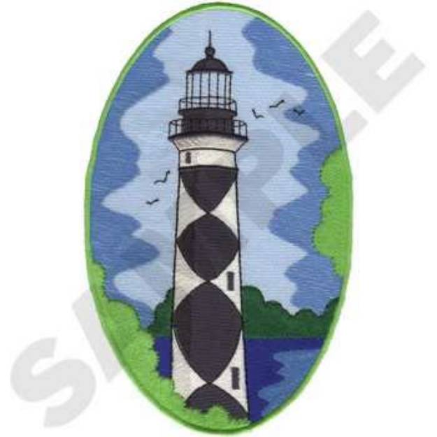 Picture of Cape Lookout Lighthouse Machine Embroidery Design
