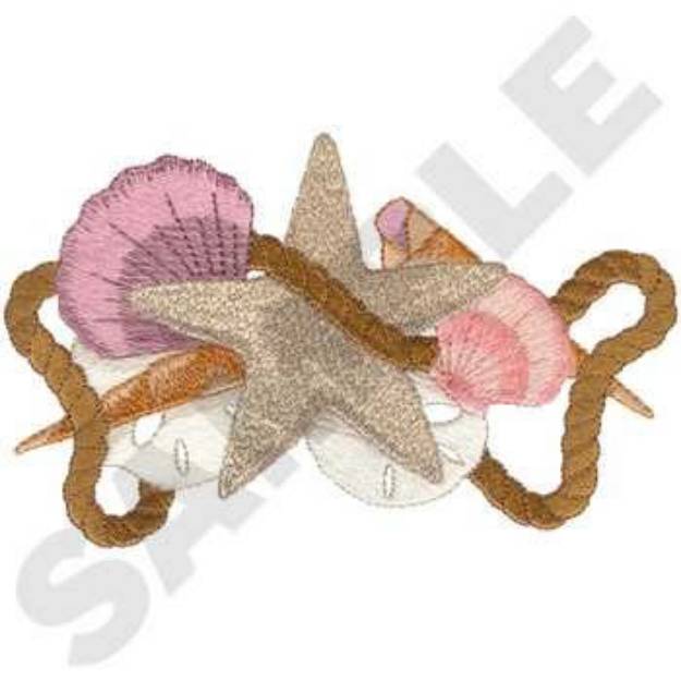 Picture of Seashells Machine Embroidery Design