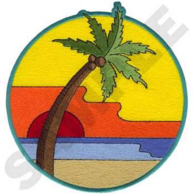 Picture of Sunset Beach Machine Embroidery Design