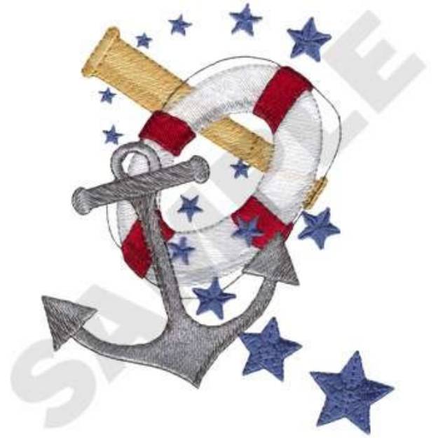 Picture of Nautical Collage Machine Embroidery Design