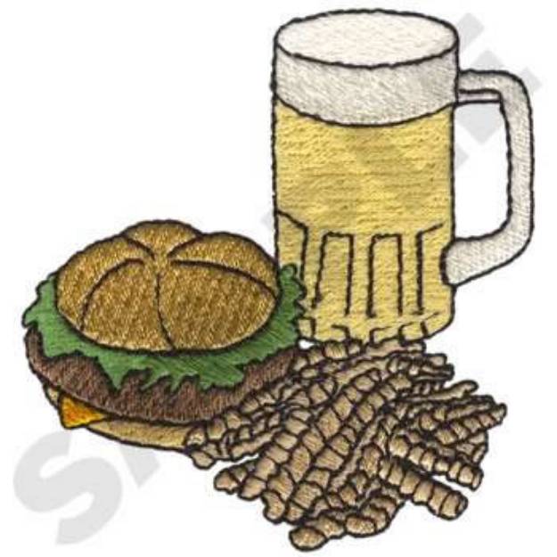 Picture of Bar & Grill Machine Embroidery Design