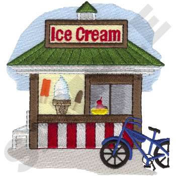 Ice Cream Machine Embroidery Design
