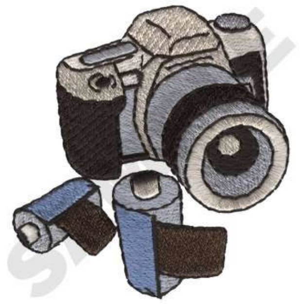 Picture of Photographer Camera Machine Embroidery Design