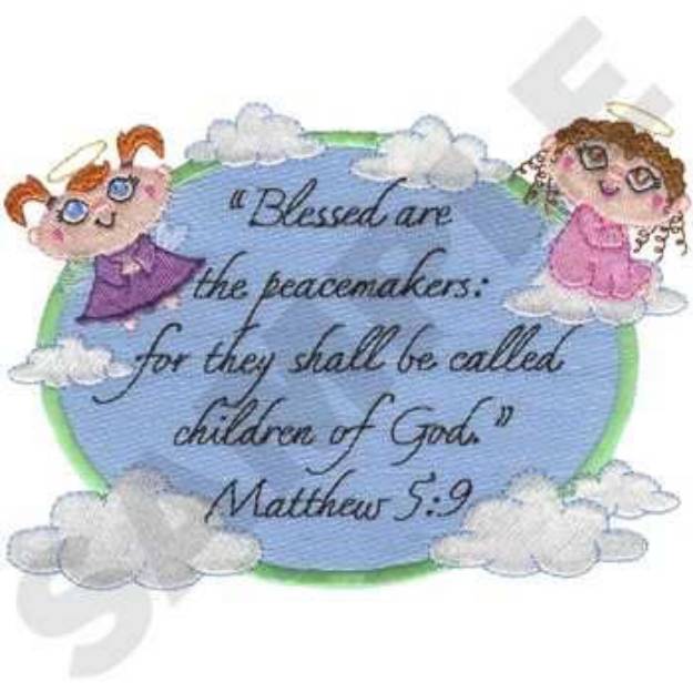 Picture of Matthew 5:9 Machine Embroidery Design