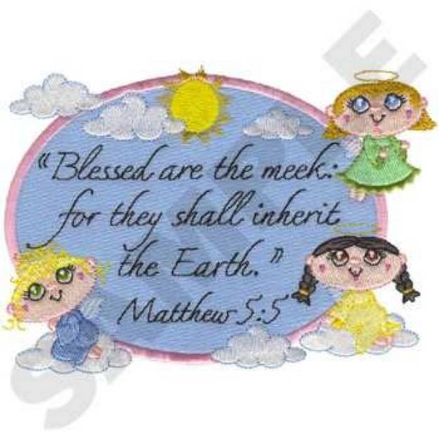 Picture of Matthew 5:5 Machine Embroidery Design