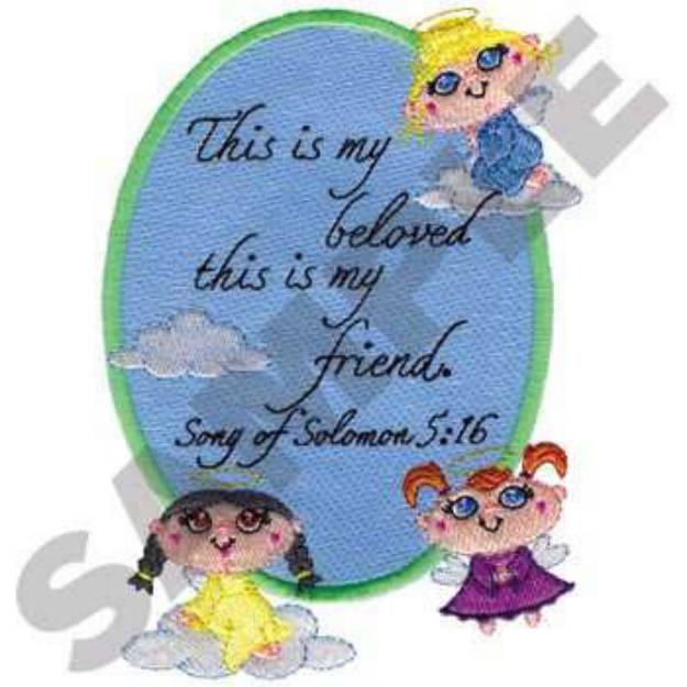 Picture of Song Of Solomon 5:16 Machine Embroidery Design