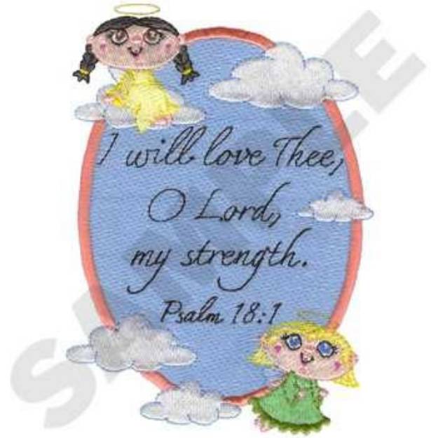 Picture of Psalm 18:1 Machine Embroidery Design