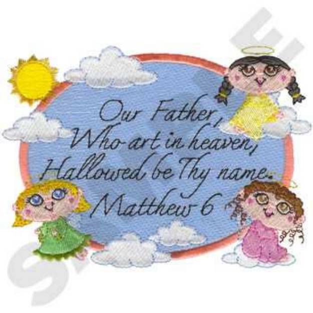 Picture of Matthew 6 Machine Embroidery Design
