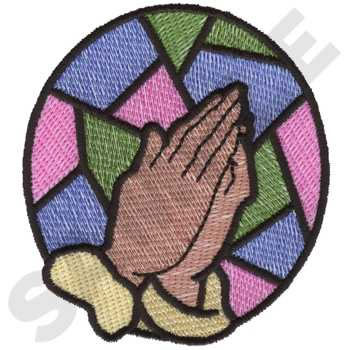 Folded Hands Machine Embroidery Design