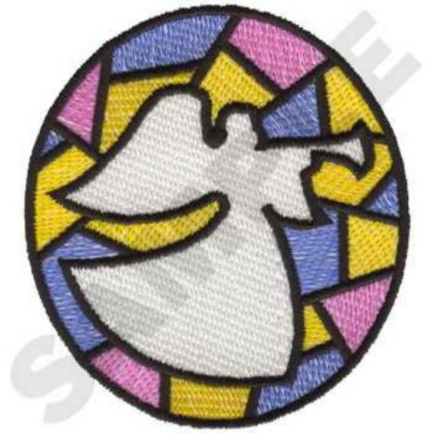 Picture of Syained Glass Angel Machine Embroidery Design
