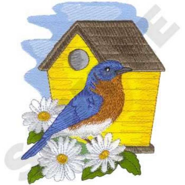 Picture of Summer Bluebird Machine Embroidery Design