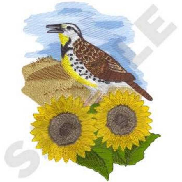 Picture of Meadowlark Machine Embroidery Design