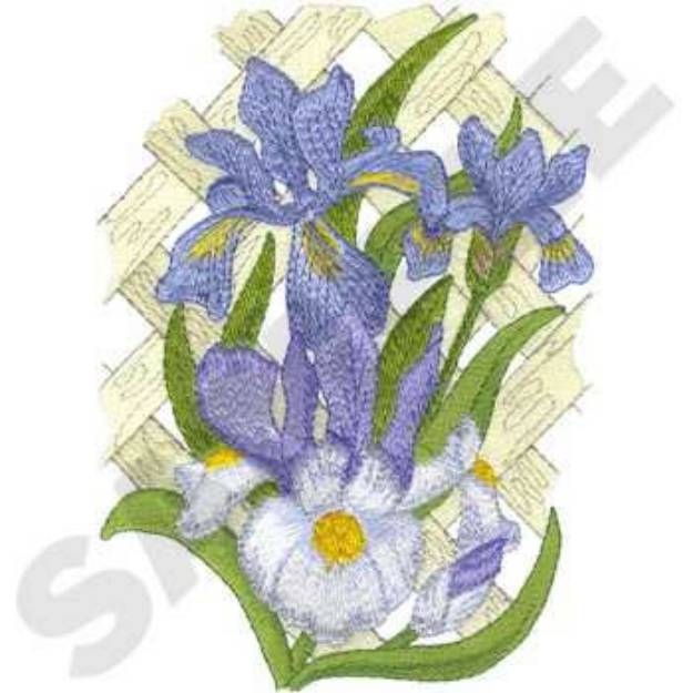 Picture of Spring Iris Machine Embroidery Design