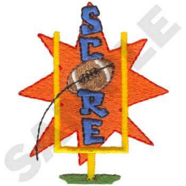 Picture of Goal Post Machine Embroidery Design