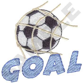 Soccer Goal Machine Embroidery Design