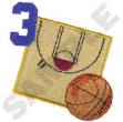 Picture of Basketball 3 Pointer Machine Embroidery Design