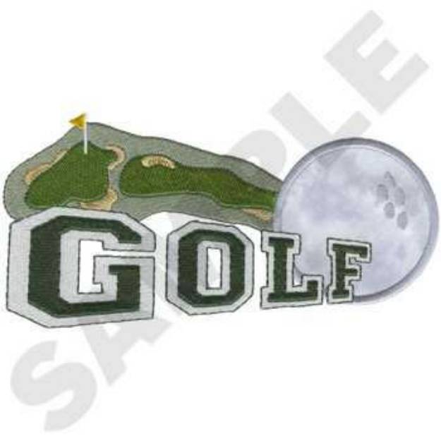 Picture of Golf Applique Machine Embroidery Design