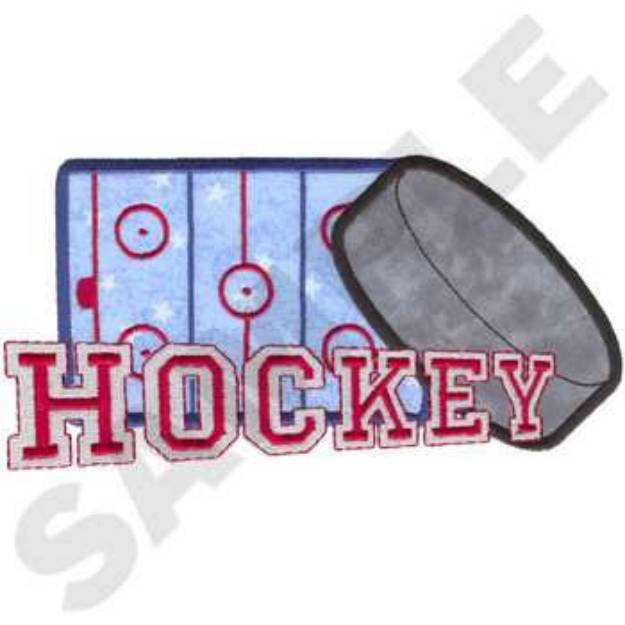 Picture of Hockey Applique Machine Embroidery Design
