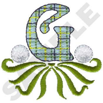 G Is For Golf Machine Embroidery Design