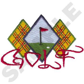 Golfing Machine Embroidery Design