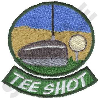Golf Tee Shot Machine Embroidery Design