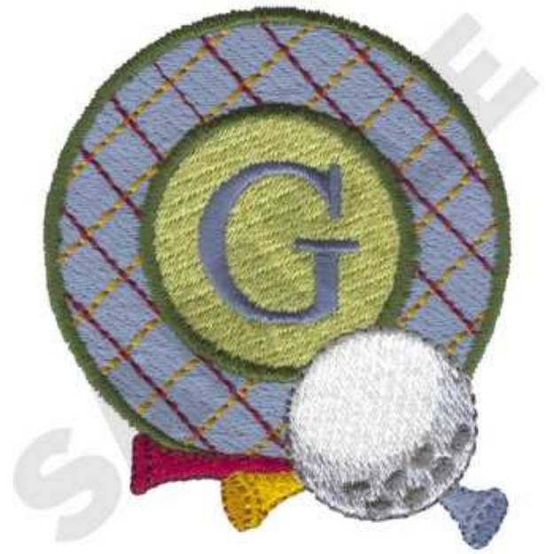 Picture of Golf Monogram Machine Embroidery Design