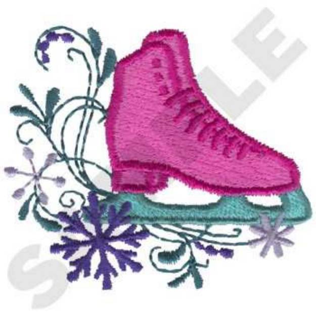 Picture of Figure Skate Machine Embroidery Design