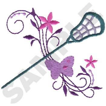 Lacrosse Stick Machine Embroidery Design
