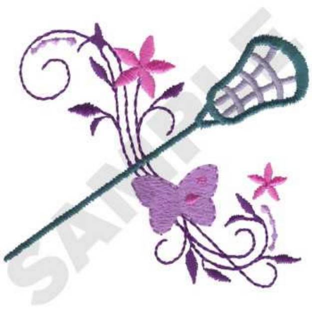 Picture of Lacrosse Stick Machine Embroidery Design