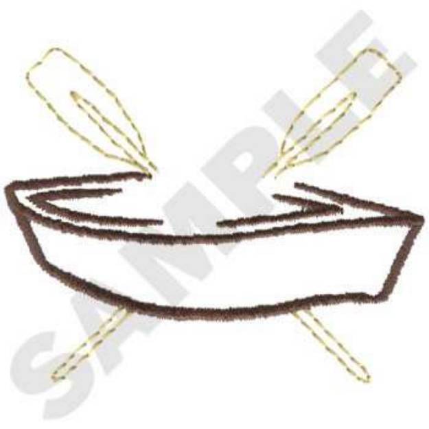 Picture of Row Boat Machine Embroidery Design