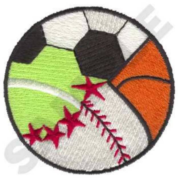 Picture of All Sports Ball Machine Embroidery Design