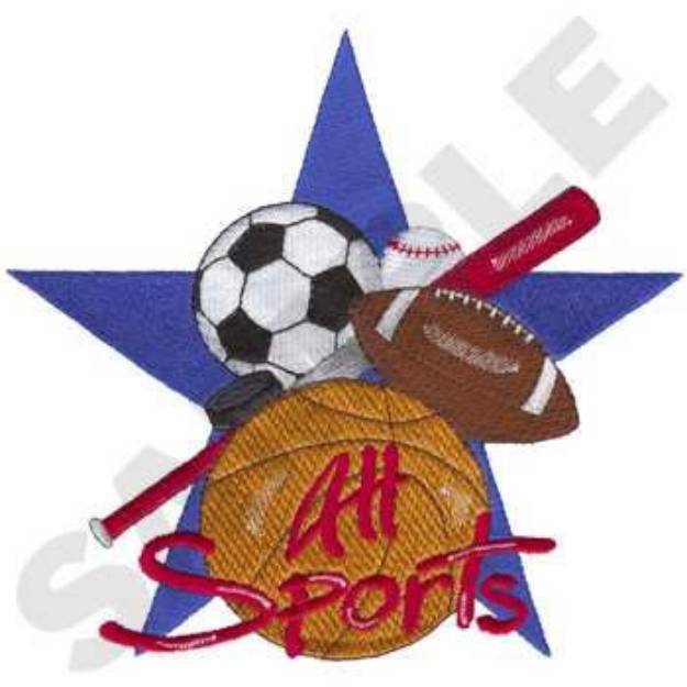 Picture of All Sports Machine Embroidery Design