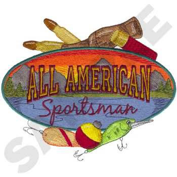 All American Sportsman Machine Embroidery Design