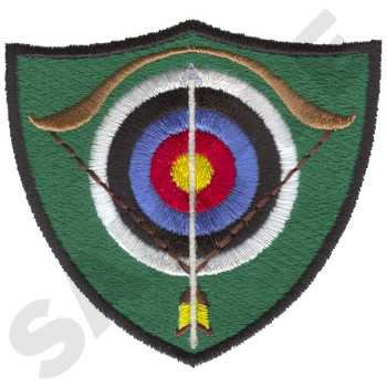 Archery Crest Machine Embroidery Design
