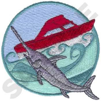Deep Sea Fishing Machine Embroidery Design