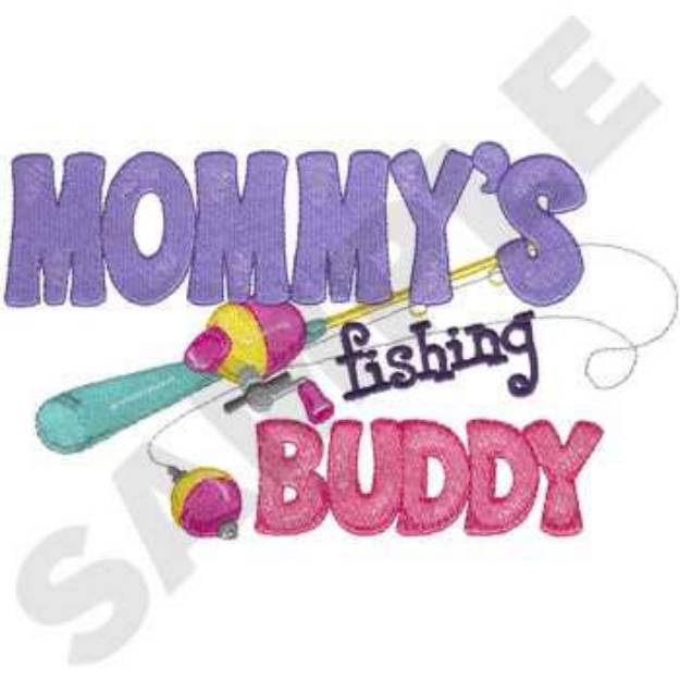 Picture of Mommys Fishing Buddy Machine Embroidery Design