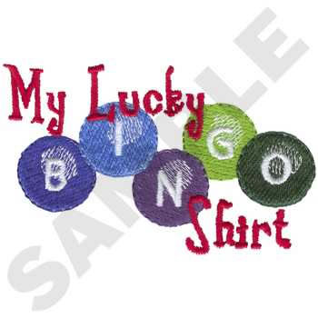Lucky Bingo Shirt Machine Embroidery Design