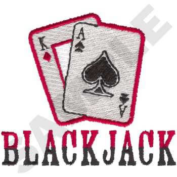 Blackjack Machine Embroidery Design