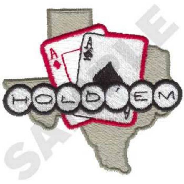 Picture of Texas Holdem Machine Embroidery Design